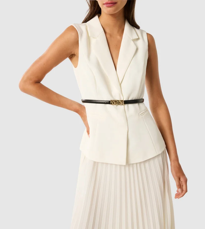 forever new  LANA Pleated Vest Maxi Dress for Women | Best Price UAE